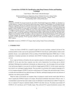 Coronavirus (COVID-19) Classification using Deep Features Fusion and
  Ranking Technique