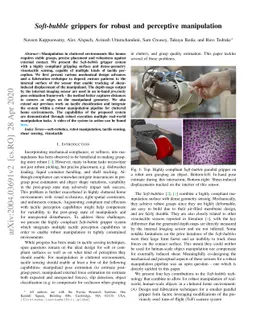Soft-Bubble grippers for robust and perceptive manipulation