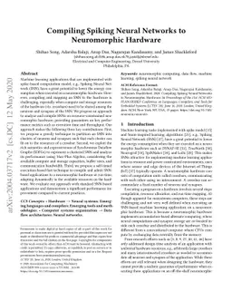 Compiling Spiking Neural Networks to Neuromorphic Hardware