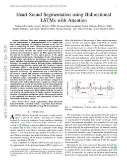 Heart Sound Segmentation using Bidirectional LSTMs with Attention