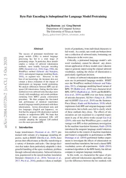 Byte Pair Encoding is Suboptimal for Language Model Pretraining