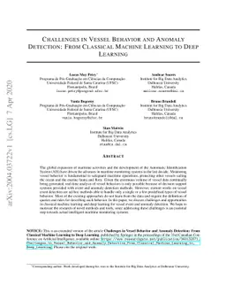 Challenges in Vessel Behavior and Anomaly Detection: From Classical
  Machine Learning to Deep Learning