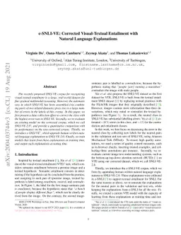 e-SNLI-VE: Corrected Visual-Textual Entailment with Natural Language
  Explanations