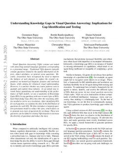 Understanding Knowledge Gaps in Visual Question Answering: Implications
  for Gap Identification and Testing
