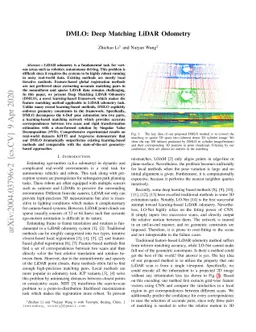 DMLO: Deep Matching LiDAR Odometry