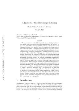 A Robust Method for Image Stitching