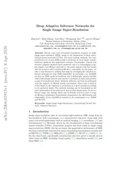 Deep Adaptive Inference Networks for Single Image Super-Resolution