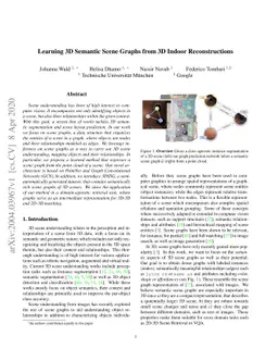 Learning 3D Semantic Scene Graphs from 3D Indoor Reconstructions