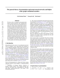 The general theory of permutation equivarant neural networks and higher
  order graph variational encoders