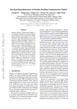 Benchmarking Robustness of Machine Reading Comprehension Models