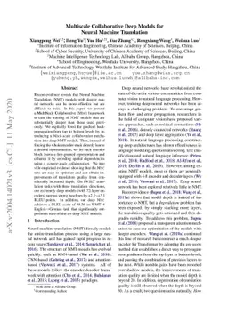 Multiscale Collaborative Deep Models for Neural Machine Translation