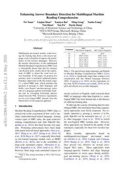 Enhancing Answer Boundary Detection for Multilingual Machine Reading
  Comprehension