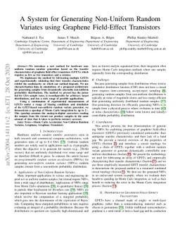 A System for Generating Non-Uniform Random Variates using Graphene
  Field-Effect Transistors