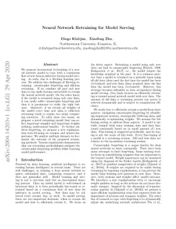 Neural Network Retraining for Model Serving
