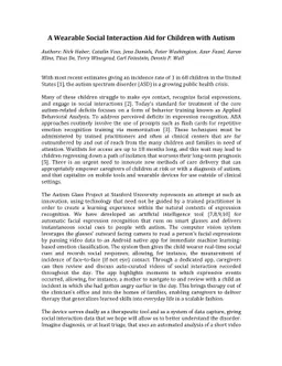 A Wearable Social Interaction Aid for Children with Autism