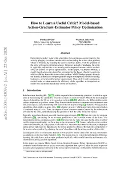 How to Learn a Useful Critic? Model-based Action-Gradient-Estimator
  Policy Optimization