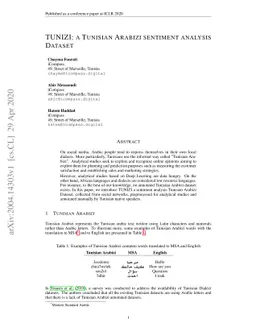 TUNIZI: a Tunisian Arabizi sentiment analysis Dataset