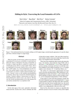 Editing in Style: Uncovering the Local Semantics of GANs