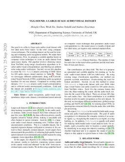 VGGSound: A Large-scale Audio-Visual Dataset