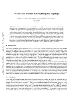 Towards Faster Reasoners By Using Transparent Huge Pages