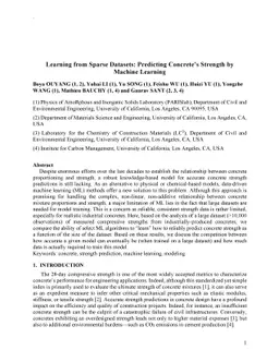 Learning from Sparse Datasets: Predicting Concrete's Strength by Machine
  Learning