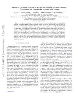 Revealing the Phase Diagram of Kitaev Materials by Machine Learning:
  Cooperation and Competition between Spin Liquids