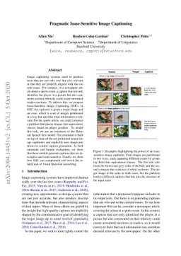 Pragmatic Issue-Sensitive Image Captioning