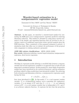 Wavelet-based estimation in a semiparametric regression model