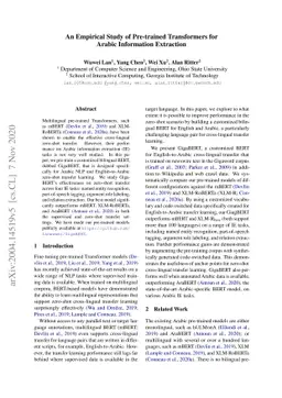 An Empirical Study of Pre-trained Transformers for Arabic Information
  Extraction
