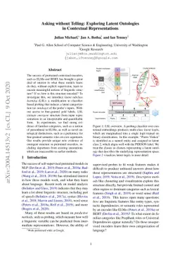 Asking without Telling: Exploring Latent Ontologies in Contextual
  Representations