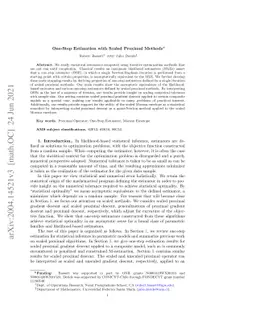 One-Step Estimation With Scaled Proximal Methods