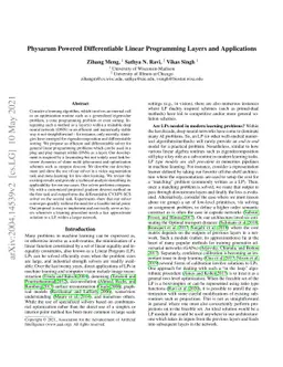 Physarum Powered Differentiable Linear Programming Layers and
  Applications
