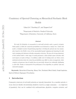 Consistency of Spectral Clustering on Hierarchical Stochastic Block
  Models