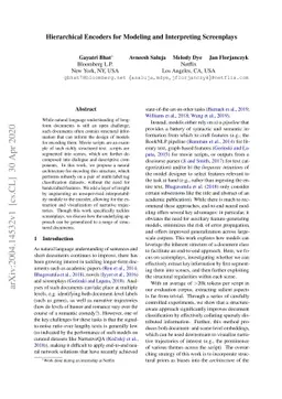 Hierarchical Encoders for Modeling and Interpreting Screenplays