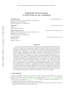 Explainable Deep Learning: A Field Guide for the Uninitiated