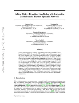 Salient Object Detection Combining a Self-attention Module and a Feature
  Pyramid Network