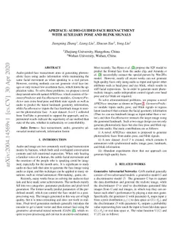 APB2Face: Audio-guided face reenactment with auxiliary pose and blink
  signals