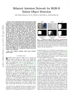 Bilateral Attention Network for RGB-D Salient Object Detection