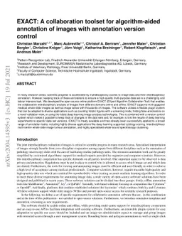 EXACT: A collaboration toolset for algorithm-aided annotation of images
  with annotation version control