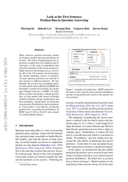 Look at the First Sentence: Position Bias in Question Answering