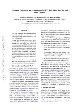 Universal Dependencies according to BERT: both more specific and more
  general