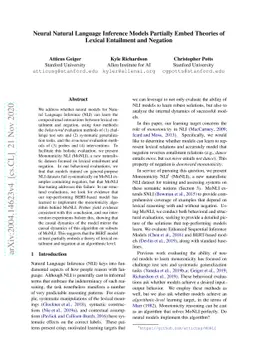 Neural Natural Language Inference Models Partially Embed Theories of
  Lexical Entailment and Negation