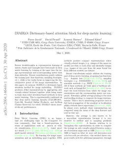 DIABLO: Dictionary-based Attention Block for Deep Metric Learning