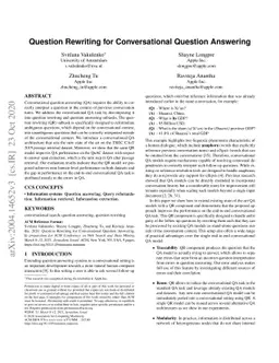 Question Rewriting for Conversational Question Answering