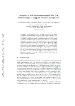 Inability of spatial transformations of CNN feature maps to support
  invariant recognition