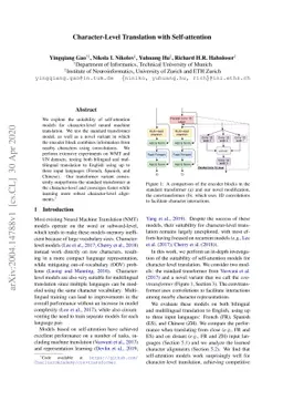 Character-Level Translation with Self-attention