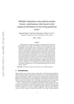 Multiple imputation using chained random forests: a preliminary study
  based on the empirical distribution of out-of-bag prediction errors