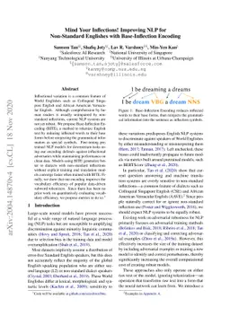 Mind Your Inflections! Improving NLP for Non-Standard Englishes with
  Base-Inflection Encoding