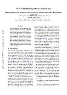 MLSUM: The Multilingual Summarization Corpus