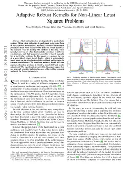Adaptive Robust Kernels for Non-Linear Least Squares Problems